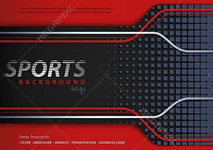 Abstract Red-Black Background in Sport Design Style