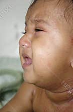 Baby crying in pain