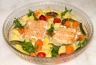 Baked salmon