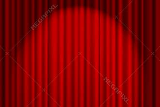 Red Curtain on stage