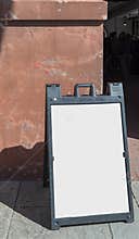 Blank sidewalk sign for customized messaging