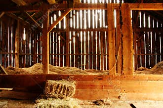 View Inside 100 Year Old Barn