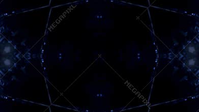 Abstract kaleidoscope style 3d render animation