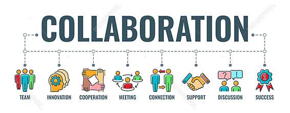 Teamwork Collaboration Typography Banner