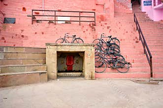 Cycle stand at varanasi india