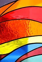 Stained glass window in the church