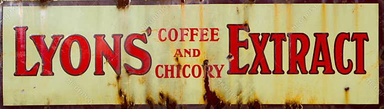 Lyons Coffee and Chicory Extract advertising sign