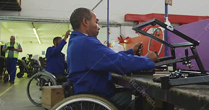 Disabled men at work