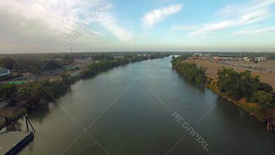 Aerial California Sacramento September 2016 4K