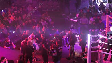 Orenburg, Russia - August 30, 2019: Men compete Mixed martial arts MMA â€“ M - 1 Challenge 104