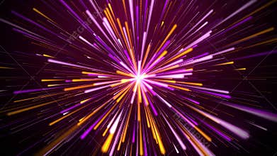 Beautiful Purple Orange Light Streaks Bright Light Against Dark Red Purple Background