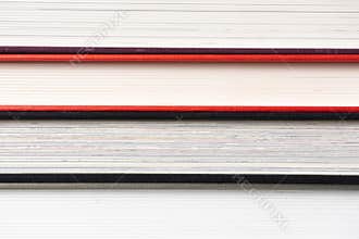 Pattern stack of books. Concept education, learning and studying. Library background, wallpaper