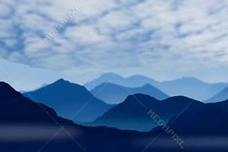 Blue mountain range, Scottish highlands, moving clouds, video