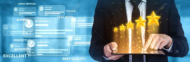 Customer review satisfaction feedback survey concept
