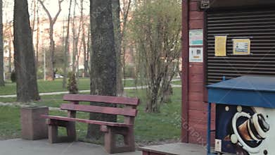 Closed shop at popular city park due to quarantine restrictions