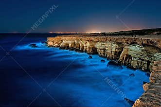 Cape greko, cyprus at night