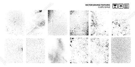 Dirty Grunge Textures Vector Set