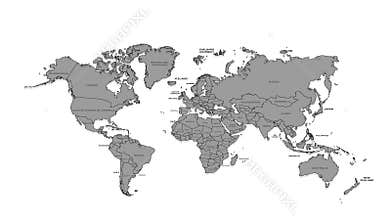 World animated map with alpha channel.