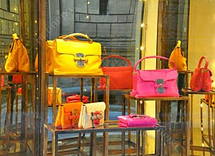 Italian bag fashion shop in Italy