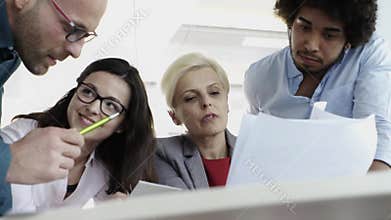 Multi Ethnic Business Team having a meeting in the office