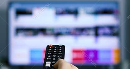 Apps on smart TV with remote control