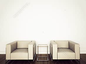 Modern interior with 3d rendering