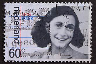 Post stamp from the Netherlands 60 cent  Anne Frank