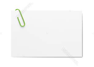 Business card with paper clip