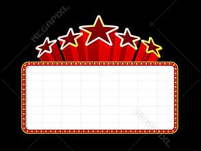 Blank movie, theater or casino marquee