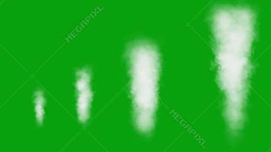 White smoke with green screen background