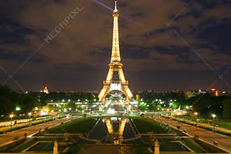 Paris Eiffel Tower at night