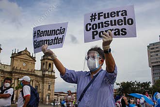 Guatemalan protest against government during COVID-19 pandemic