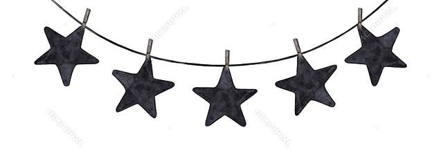 Beautiful drawing of festive stars. Close-up