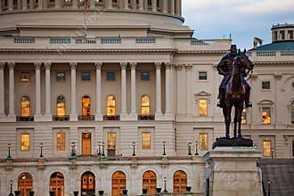 Ulysses S. Grant over columns of Capitol Congress