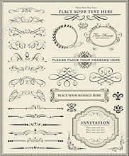 Calligraphic design elements and page decoration