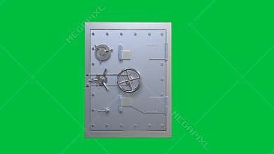 Bank safe or steel safe with gold coins