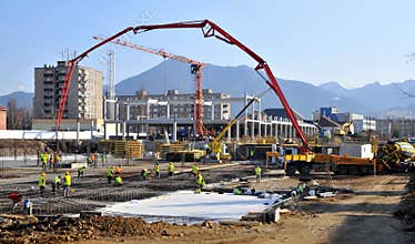 Concrete hydraulic truck mounted pump