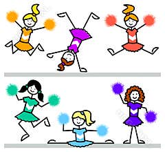 Cartoon Cheerleader Kids/eps