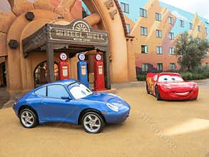 Lightning McQueen and Sally at Disney`s Art of Animation Resort