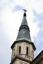 Tower of catholic church in Ecka, Serbia