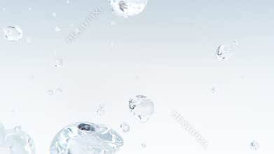 Underwater bubbles in slow motion