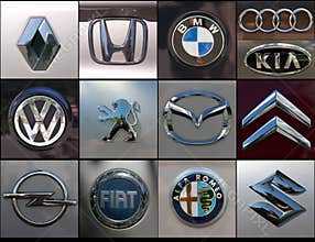 Car brands collage