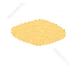 Instant noodle isolated on white background.