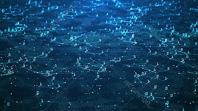 Abstract digital technology background. Artificial Intelligence and Machine Learning Concept.