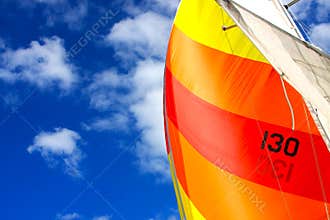 Under Sail on a Sailboat