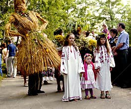 People celebrate holiday of Ivana Kupala on natural nature