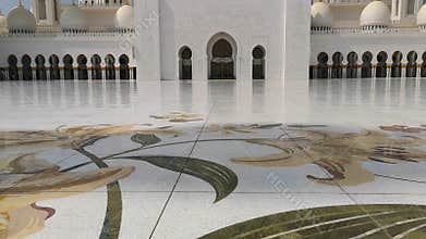 Abu Dhabi, United Arab Emirates. Sheikh Zayed Bin Sultan Al Nahyan Mosque.