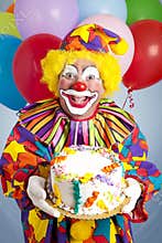 Crazy Clown with Birthday Cake