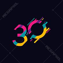 30 Years Anniversary Celebration Vector Template Design Illustration