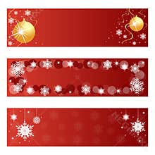 Red Christmas banners